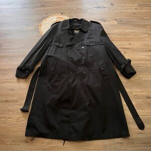TOWNE BY LONDON FOG Vtg Mens Double-breasted Trench Coat